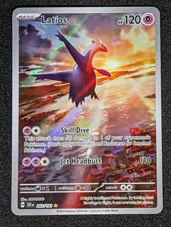Latios Holo Pokemon Card Sv08: Surging Sparks 203/191 NM - Image 1