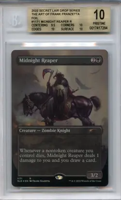 2022 MTG SECRET LAIR DROP FOIL #1171 MIDNIGHT REAPER ** Pristine 10 ** Franzetta - Image 1