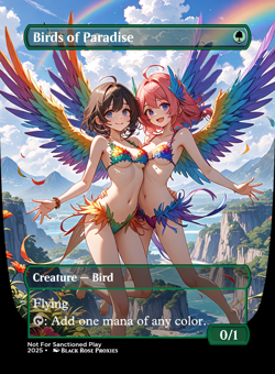 Birds of Paradise - MTG Anime Custom - Playtest- Not For Sanctioned Play - Image 1