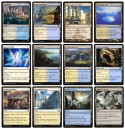MTG - 12 x Different White & Blue Azorius Lands for COMMANDER deck building - LP - Image 1