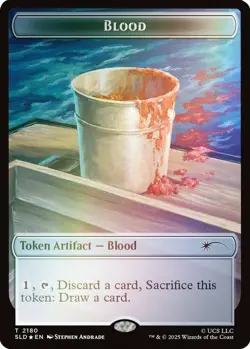 1x Blood Token - Foil NM-Mint, English Secret Lair MTG Magic - Image 1
