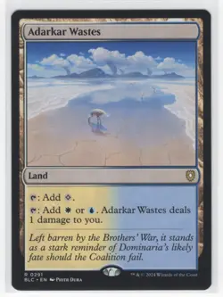 #291 Adarkar Wastes 2024 Bloomburrow Commander Rare - Image 1