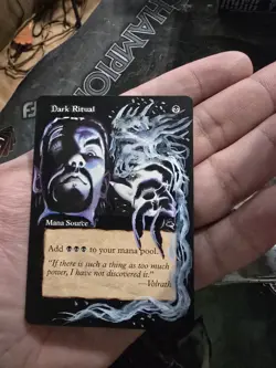 Mtg Hand Painted Alter Dark Ritual Extension Art - Image 5