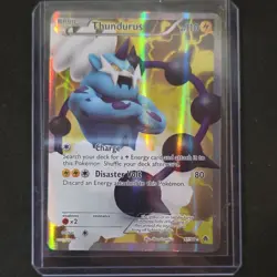 Pokemon Card - Emerging Powers 97/98 Thundurus Full Art Ultra Rare Holo HP 110 - Image 1