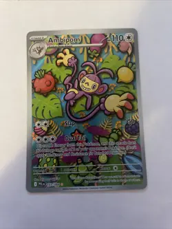 Pokemon Ambipom 107/094 Me02: Phantasmal Flames Illustration Rare Full Art Holo - Image 1