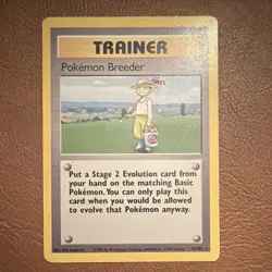 Pokemon Breeder Base Set Rare 76/102 Trainer Regular Unlimited English WOTC 1999 - Image 1