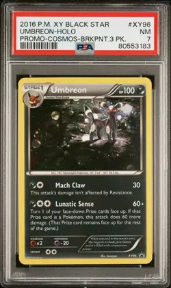 2016 POKEMON BLACK STAR PROMO UMBREON #XY96 HOLO FOIL PSA 7 NM #805531833 - Image 1