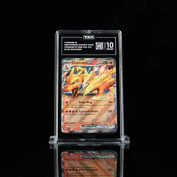 2024 POKEMON SVP EN-SV BLACK STAR PROMO #161 CHARIZARD EX TAG 10 - Image 1