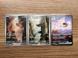Pokemon 151 SIR Charizard ex 199/165 Charmander Charmeleon Evolution Set NM/M - Image 1