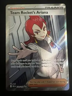 Pokemon Trainer Team Rocket's Ariana Full Art Ultra Rare Holo 224/182 DRI - Image 1