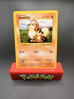 Growlithe 28/102 Shadowless Base Set Uncommon 1999 English Pokemon TCG WoTC NM - Image 1