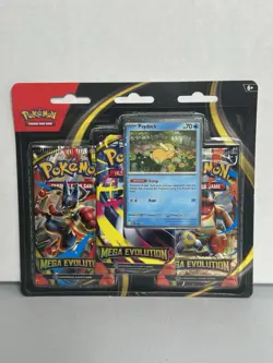 Pokemon TCG / Mega Evolution Ft. Psyduck & Golduck 3 Pack Blister (6 Packs) - Image 3