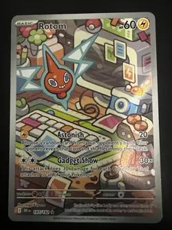 Pokemon TCG Rotom 197/182 Full Illustration Rare Holo Destined Rivals NM - Image 1