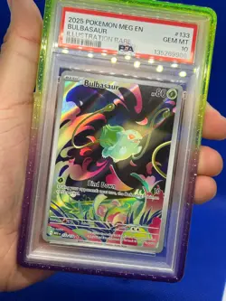 2025 Pokemon MEG Mega Evolution Bulbasaur #133 133/132 Illustration Rare PSA 10 - Image 2