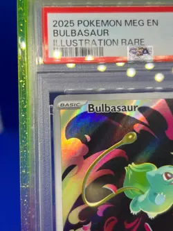 2025 Pokemon MEG Mega Evolution Bulbasaur #133 133/132 Illustration Rare PSA 10 - Image 3