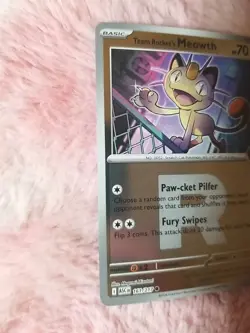 Pokemon Team Rocket's Meowth Reverse Holo ME: Ascended Heroes Common #161/217 - Image 2