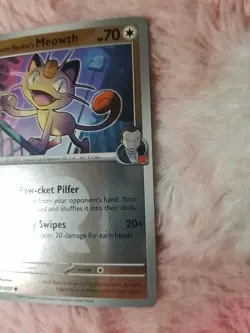 Pokemon Team Rocket's Meowth Reverse Holo ME: Ascended Heroes Common #161/217 - Image 3