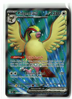 Pidgeot ex ⭐ 217/197 Holo Ultra Rare Obsidian Flames 2023 Pokemon NM - Image 1