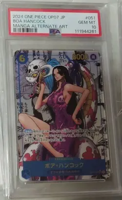 MANGA ALT ART BOA HANCOCK One Piece OP07 500 Years/Future Japanese #051 PSA 10 - Image 1