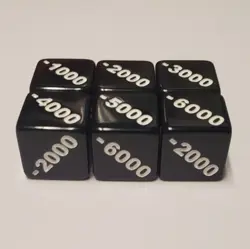 6x Negative -1000 to -6000 Counter Dice Compatible With One Piece TCG - Image 2