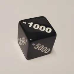 6x Negative -1000 to -6000 Counter Dice Compatible With One Piece TCG - Image 4