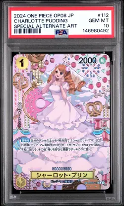 Charlotte Pudding 112 Special Alternate Art One Piece Japanese PSA 10 OP08 SP - Image 1