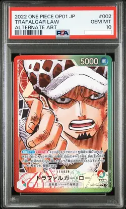 Alternate Art Trafalgar Law One Piece 2022 Romance Dawn Japanese OP01-002 PSA 10 - Image 1