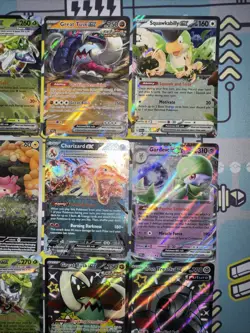 Pokemon Card Lot Paldean Fates PAF EX, V, IR, Promo & Others (12) S&V Mixed Holo - Image 3