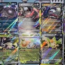 Pokemon Card Lot Paldean Fates PAF EX, V, IR, Promo & Others (12) S&V Mixed Holo - Image 4