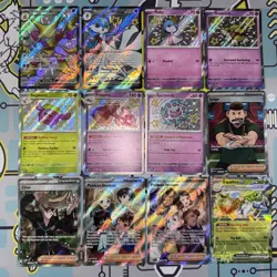 Pokemon Card Lot Paldean Fates PAF EX, V, IR, Promo & Others (12) S&V Mixed Holo - Image 1