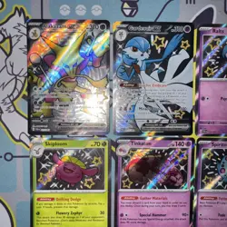 Pokemon Card Lot Paldean Fates PAF EX, V, IR, Promo & Others (12) S&V Mixed Holo - Image 2