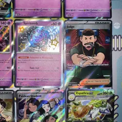 Pokemon Card Lot Paldean Fates PAF EX, V, IR, Promo & Others (12) S&V Mixed Holo - Image 4