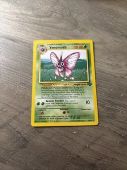 Venomoth 29/64 Jungle Rare Non-Holo Vintage WOTC Pokemon Card NM - Image 1