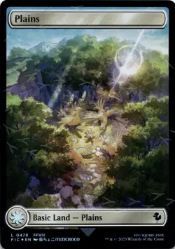 Plains CHOCOBO TRACK FOIL Commander: Final Fantasy Magic MTG NM - Image 1