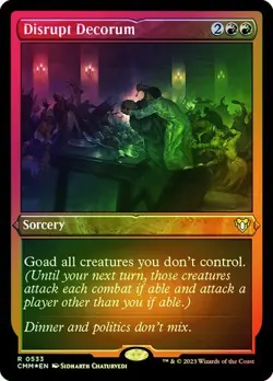 Disrupt Decorum FOIL ETCHED - 0533 - Rare- Commander Masters CMM MTG - Image 1