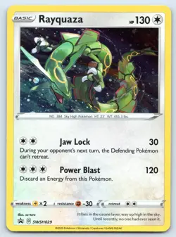 Rayquaza SWSH029 Cosmos Holo Promo Sword & Shield Pokemon NM - Image 1