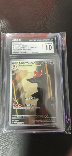 Pokemon TCG Charmeleon 169/165 Scarlet & Violet 151 illustration Rare CGC 10 - Image 1