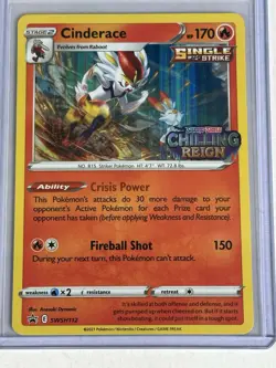 Cinderace SWSH112 SWSH Prerelease Promo Stamped 2021 Rare Holo Pokemon TCG - NM - Image 1