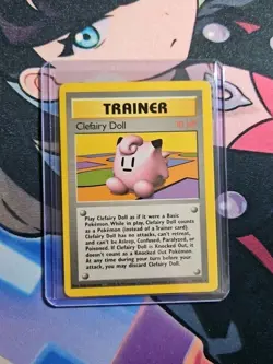 Pokemon TCG Clefairy Doll Trainer Base Set 70/102 Vintage MP/DMG - Image 5