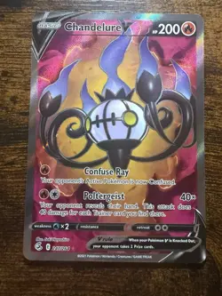 The Pokemon Company Chandelure V Full Art Ultra Rare Holo 247/264 Fusion Strike - Image 1