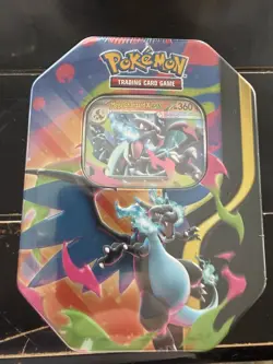 Pokemon TCG Mega Charizard X ex Tin 4 Booster Packs & Charizard Promo Sealed - Image 1