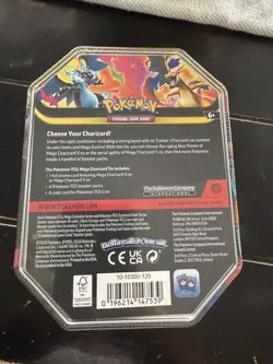 Pokemon TCG Mega Charizard X ex Tin 4 Booster Packs & Charizard Promo Sealed - Image 2