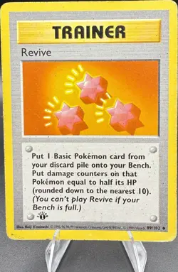 Wizards of the Coast Revive 89/102 Base Set 1st Edition Pokemon Trainer Regular - Image 1