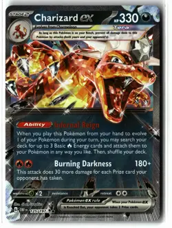 Charizard ex ⭐ 125/197 Holo Double Rare Obsidian Flames 2023 Pokemon NM - Image 1