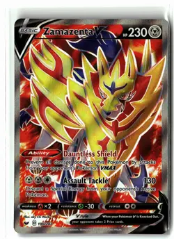 Zamazenta V ⭐ 196/202 Holo Ultra Rare Sword & Shield 2020 Pokemon NM - Image 1