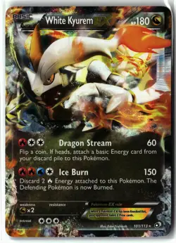White Kyurem EX ⭐ 101/113 Holo Ultra Rare Legendary Treasures 2013 Pokemon LP - Image 1