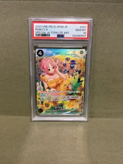 2023 ONE PIECE JPN OP06-WINGS OF THE CAPTAIN #091 REBECCA PSA 10 - Image 1