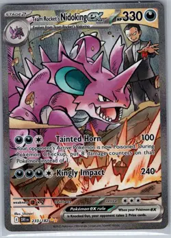 Team Rocket's Nidoking ex 233/182 SIR SV10: Destined Rivals - Pokemon Card - NM - Image 1