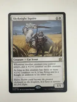 Skyknight Squire MTG Magic the Gathering Card NM Near Mint FDN - Image 1