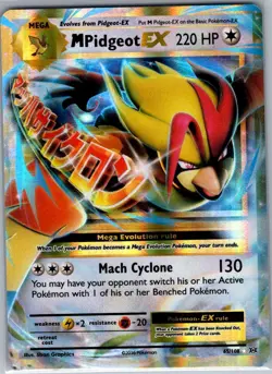 M Pidgeot EX 65/108 XY - Evolutions - Pokemon Card - NM - Image 1